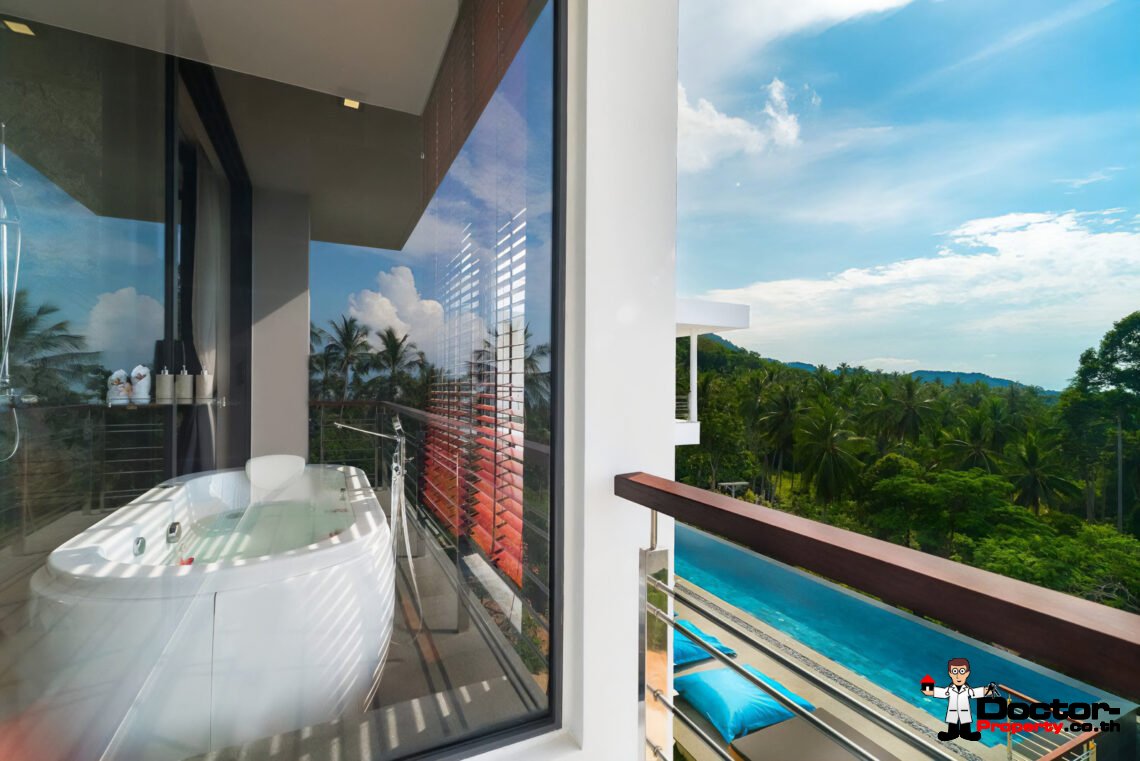 Luxury 3 Bedroom Pool Villa with Sea View in Bang Por, Koh Samui – For Sale