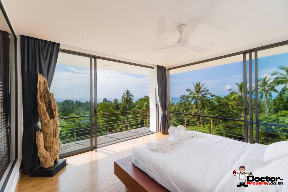 Luxury 3 Bedroom Pool Villa with Sea View in Bang Por, Koh Samui – For Sale