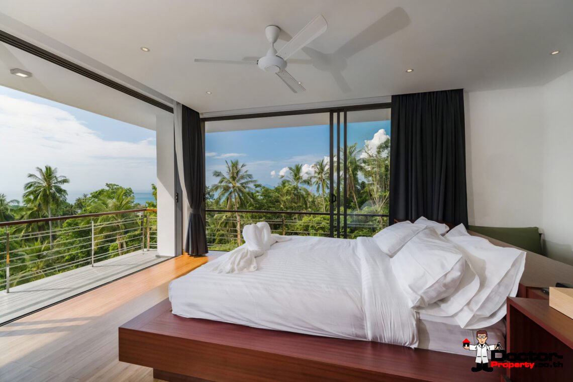 Luxury 3 Bedroom Pool Villa with Sea View in Bang Por, Koh Samui – For Sale