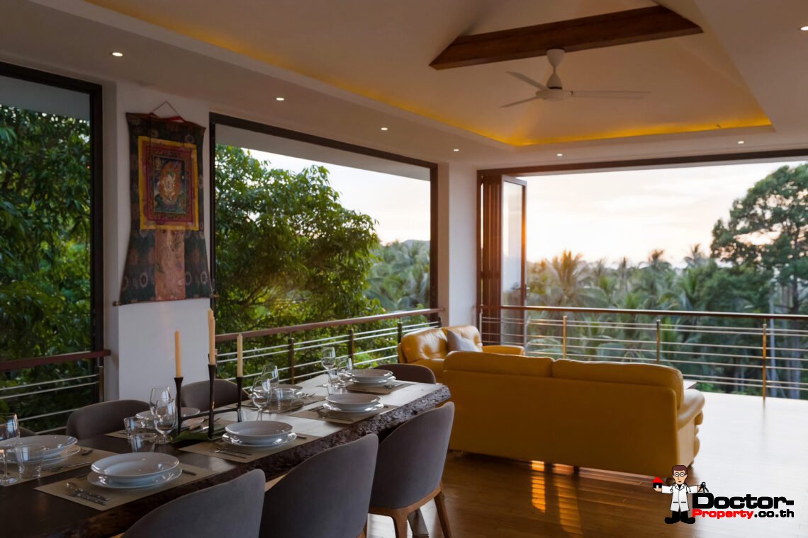 Luxury 3 Bedroom Pool Villa with Sea View in Bang Por, Koh Samui – For Sale