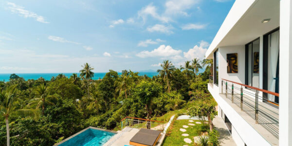 Luxury 3 Bedroom Pool Villa with Sea View in Bang Por, Koh Samui – For Sale