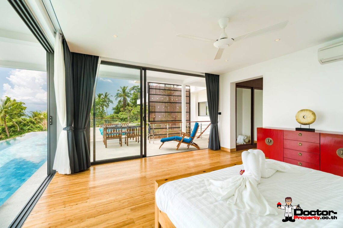 Luxury 3 Bedroom Pool Villa with Sea View in Bang Por, Koh Samui – For Sale