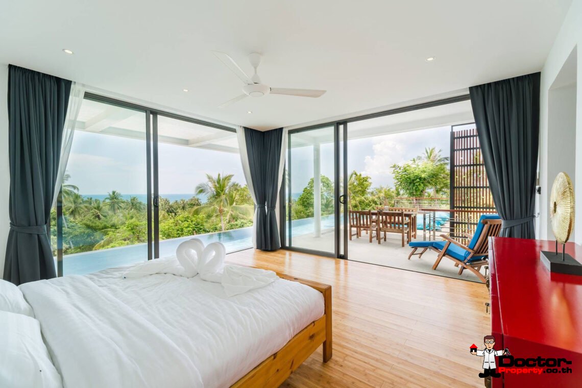 Luxury 3 Bedroom Pool Villa with Sea View in Bang Por, Koh Samui – For Sale