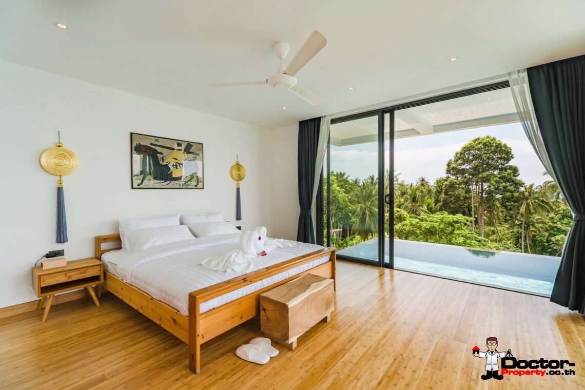 Luxury 3 Bedroom Pool Villa with Sea View in Bang Por, Koh Samui – For Sale
