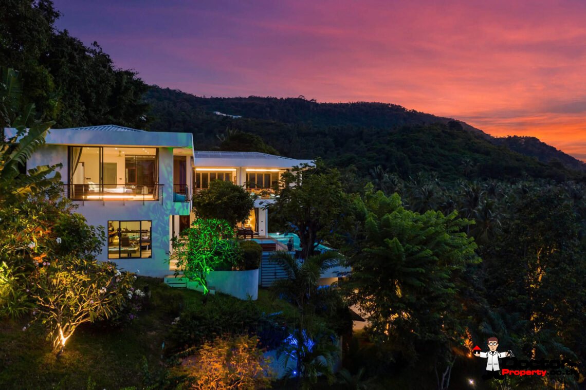 Luxury 3 Bedroom Pool Villa with Sea View in Bang Por, Koh Samui – For Sale