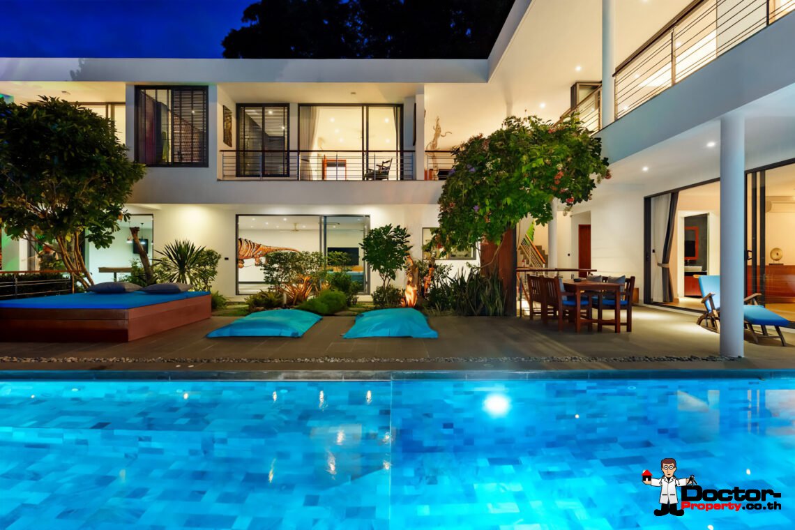 Luxury 3 Bedroom Pool Villa with Sea View in Bang Por, Koh Samui – For Sale