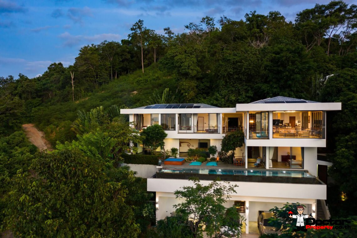 Luxury 3 Bedroom Pool Villa with Sea View in Bang Por, Koh Samui – For Sale