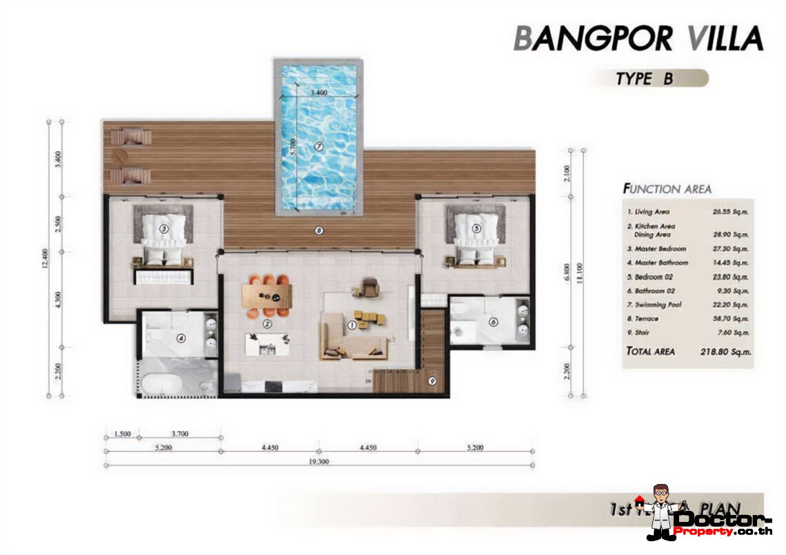 Modern 3 Bedroom Pool Villa in Bang Por, Koh Samui – For Sale