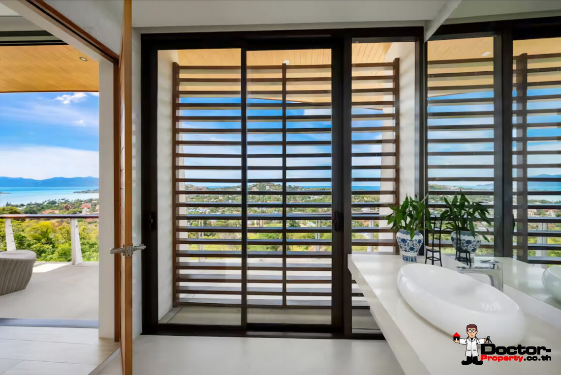 Luxury 4 Bedroom Pool Villa with Sea View in Plai Laem, Koh Samui – For Sale