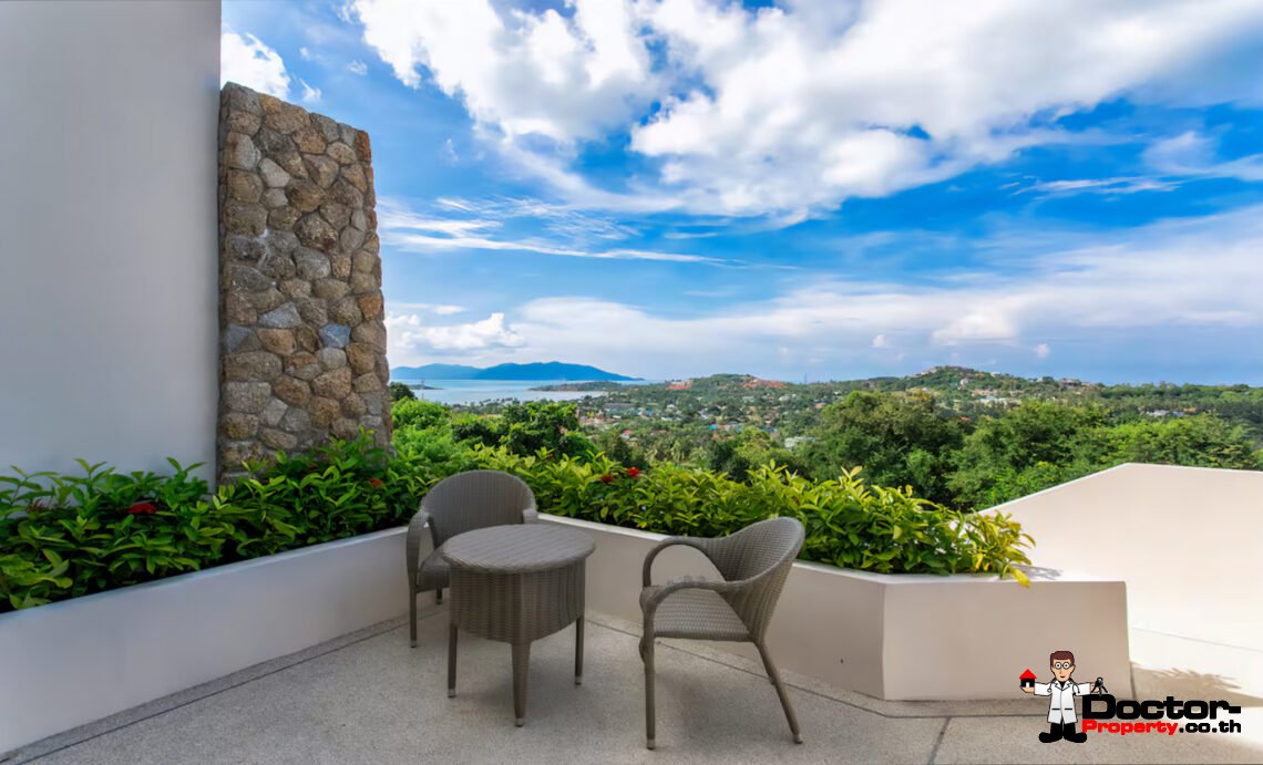 Luxury 4 Bedroom Pool Villa with Sea View in Plai Laem, Koh Samui – For Sale