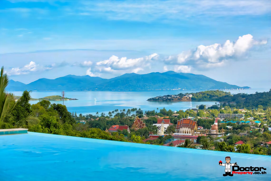 Luxury 4 Bedroom Pool Villa with Sea View in Plai Laem, Koh Samui – For Sale