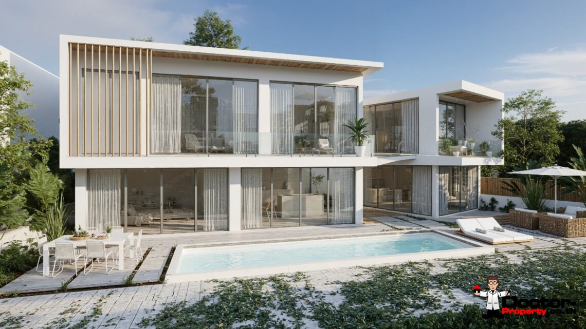 Luxury Modern 4 Bedroom Pool Villa with Sea View in Plai Laem, Koh Samui – For Sale