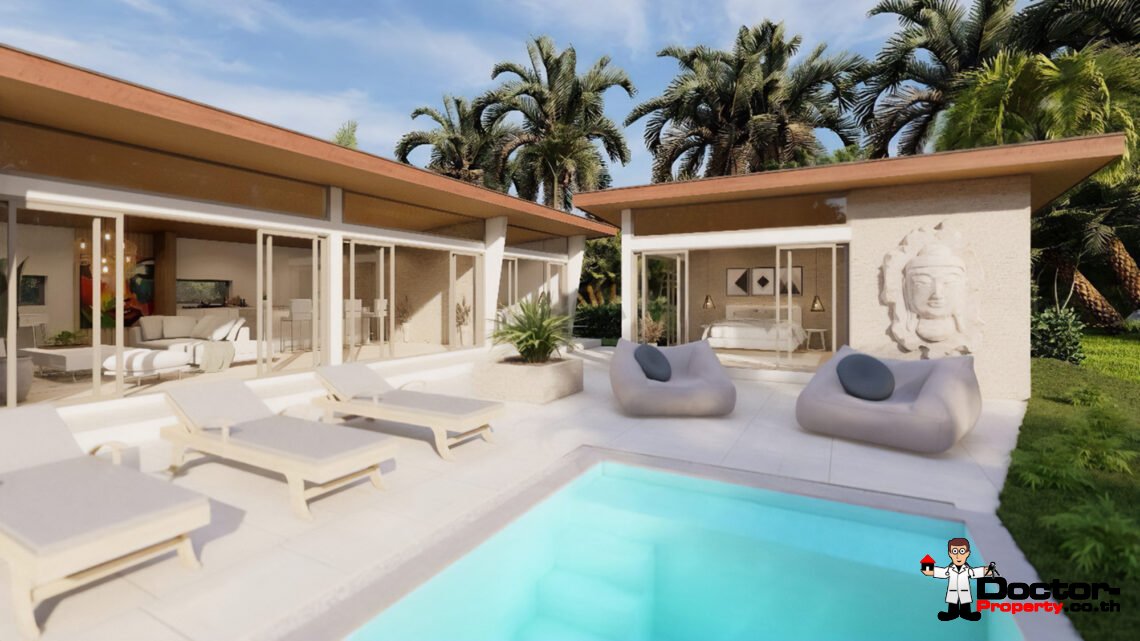 Tropical 2-3 Bedroom Pool Villa in Na Mueang, Koh Samui – For Sale