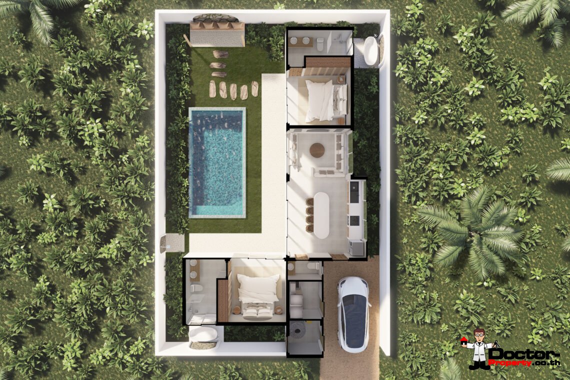 Tropical 2-3 Bedroom Pool Villa in Ban Tai, Koh Samui – For Sale
