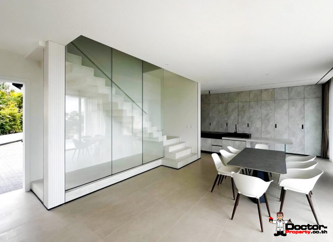 New 4 Bedroom Pool Villa with Sea View in Bang Por, Koh Samui – For Sale