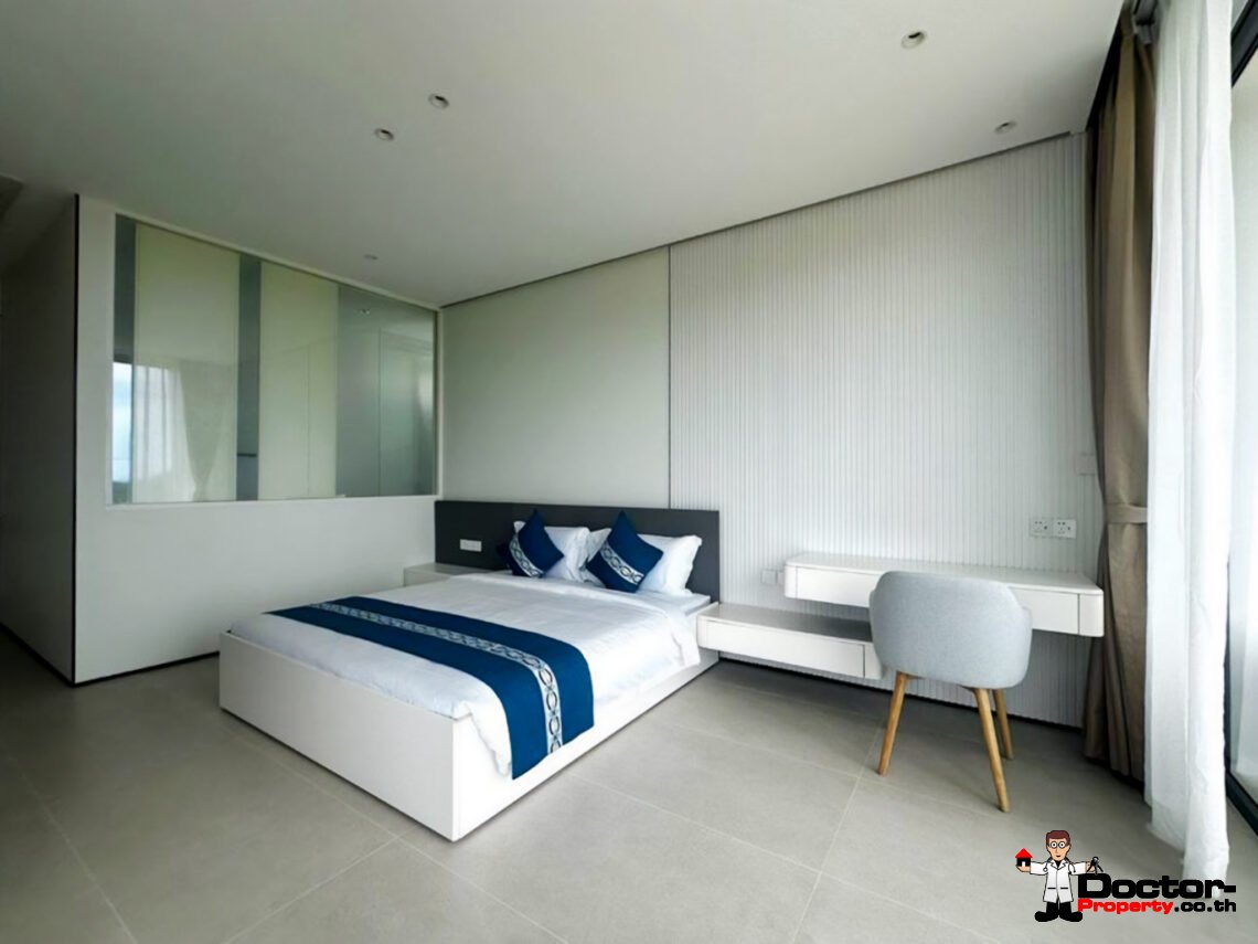 New 4 Bedroom Pool Villa with Sea View in Bang Por, Koh Samui – For Sale