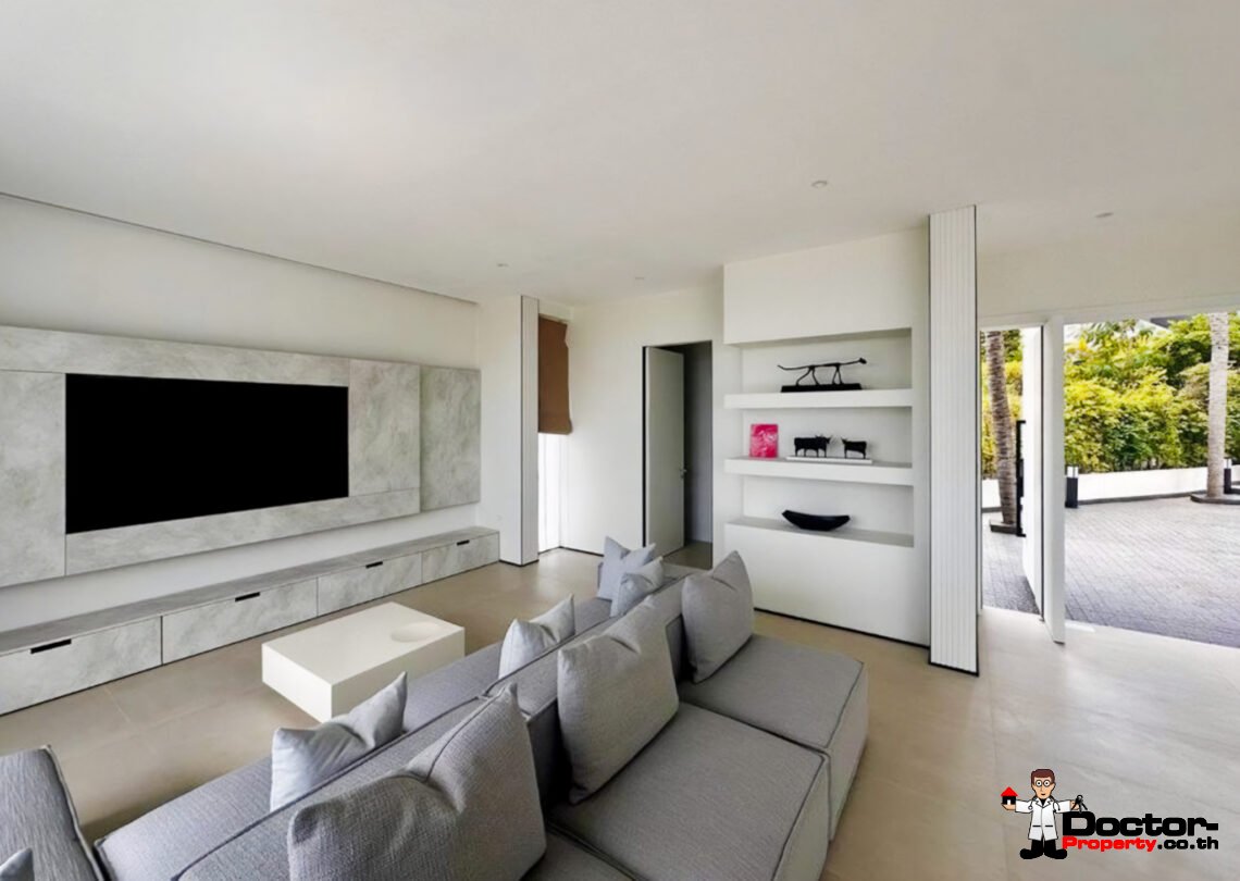 New 4 Bedroom Pool Villa with Sea View in Bang Por, Koh Samui – For Sale