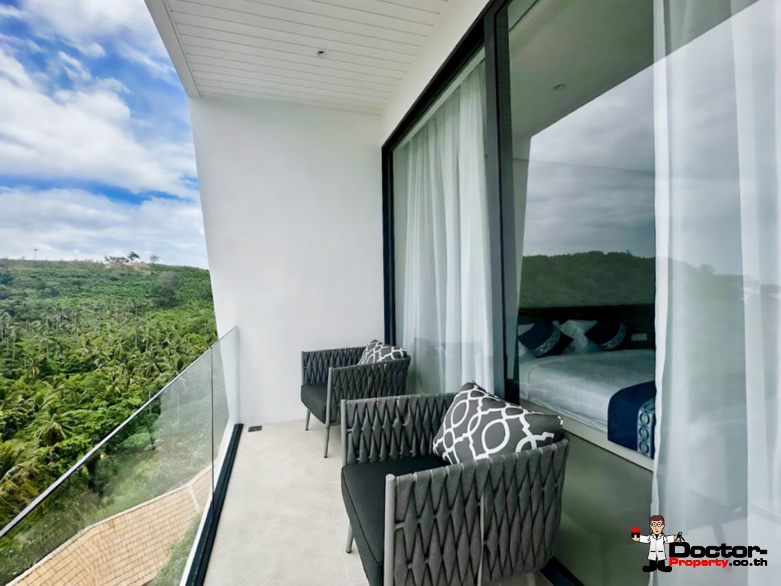 New 4 Bedroom Pool Villa with Sea View in Bang Por, Koh Samui – For Sale