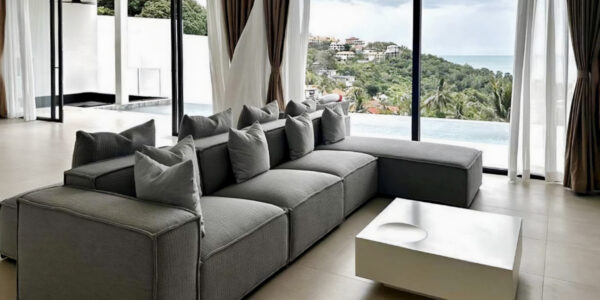 New 4 Bedroom Pool Villa with Sea View in Bang Por, Koh Samui – For Sale