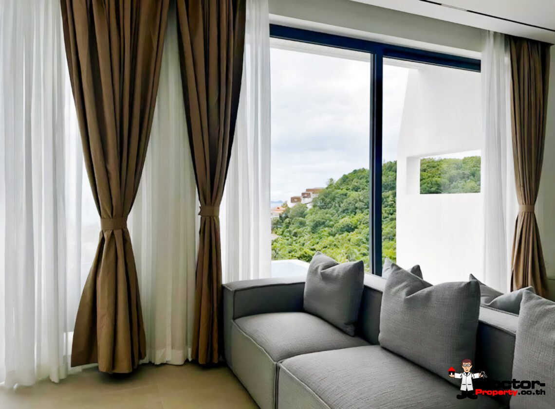 New 4 Bedroom Pool Villa with Sea View in Bang Por, Koh Samui – For Sale