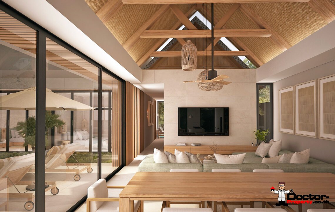 Modern 3 Bedroom Pool Villa in Bang Rak, Koh Samui – For Sale