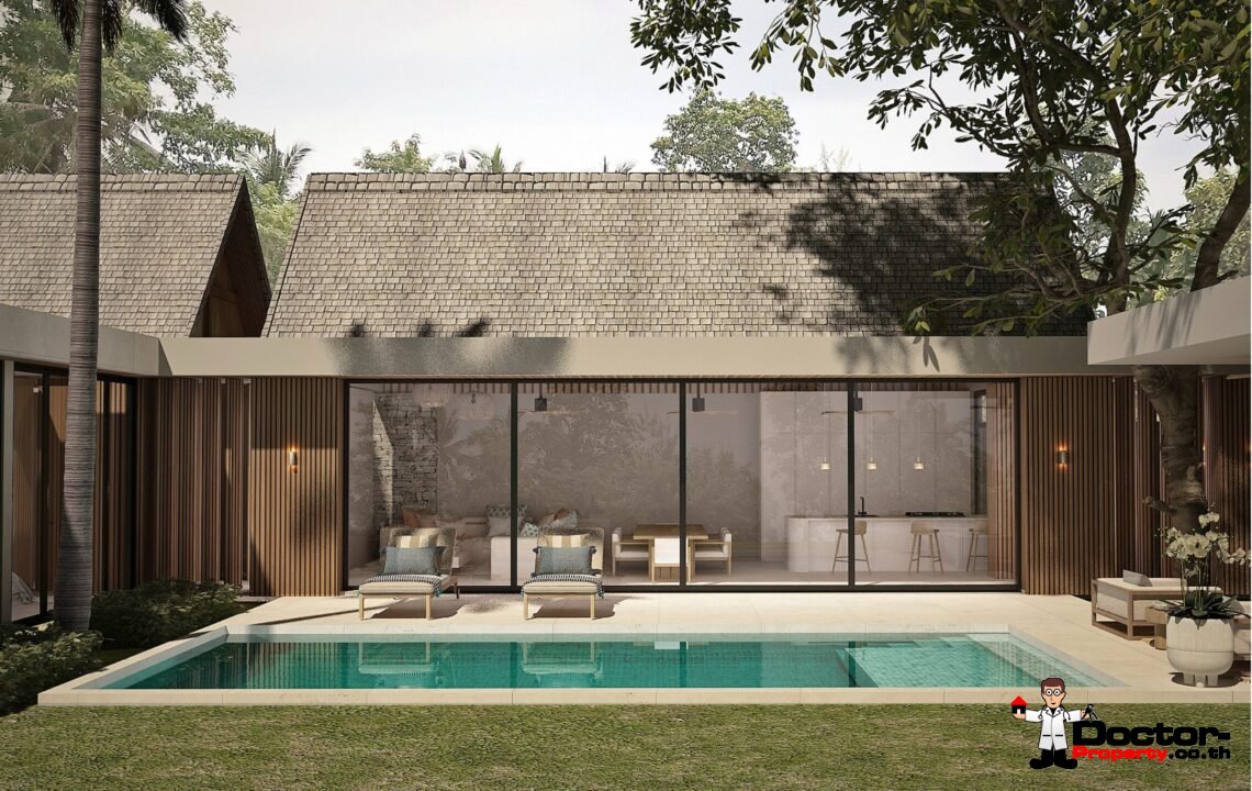 Modern 3 Bedroom Pool Villa in Bang Rak, Koh Samui – For Sale