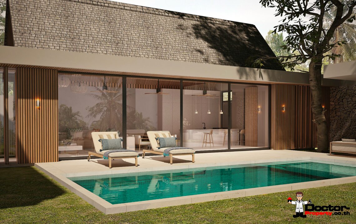 Modern 3 Bedroom Pool Villa in Bang Rak, Koh Samui – For Sale