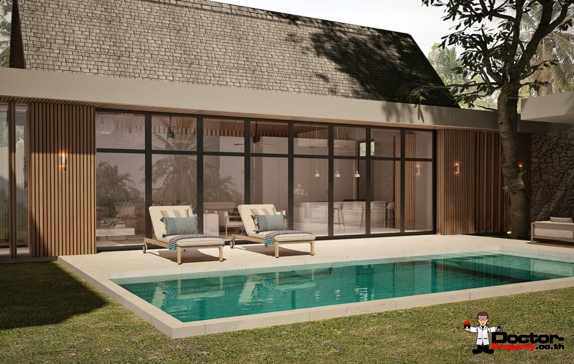 Modern 3 Bedroom Pool Villa in Bang Rak, Koh Samui – For Sale