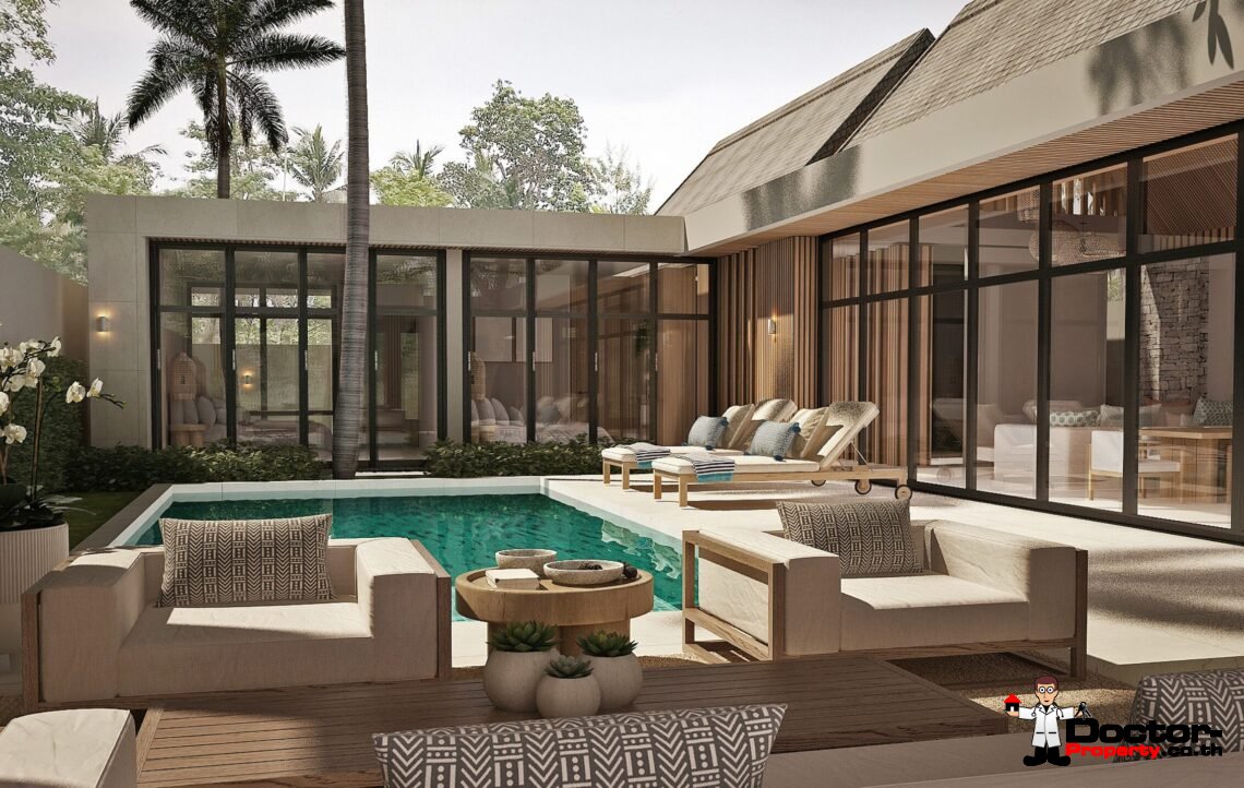Modern 3 Bedroom Pool Villa in Bang Rak, Koh Samui – For Sale