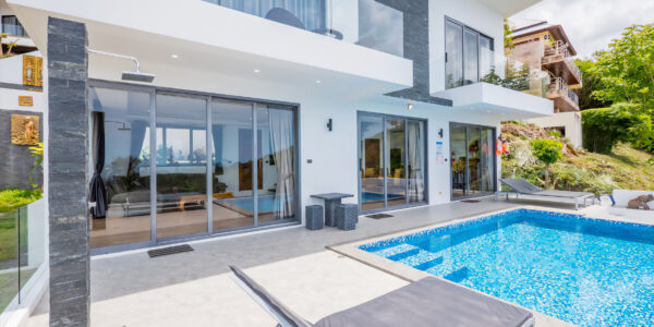 Two Pool Villa 5 Bedroom with Sea View in Hua Thanon, Koh Samui – For Sale
