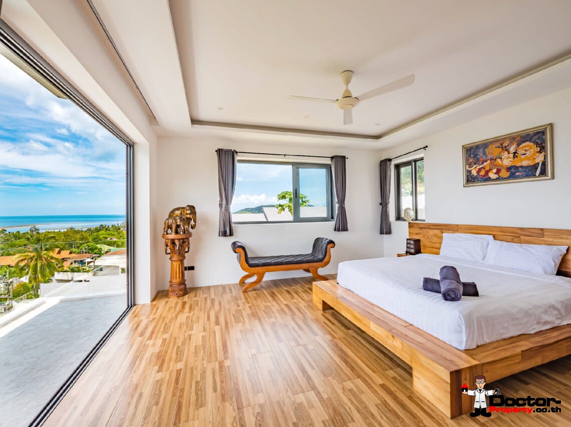 Two Pool Villa 5 Bedroom with Sea View in Hua Thanon, Koh Samui – For Sale