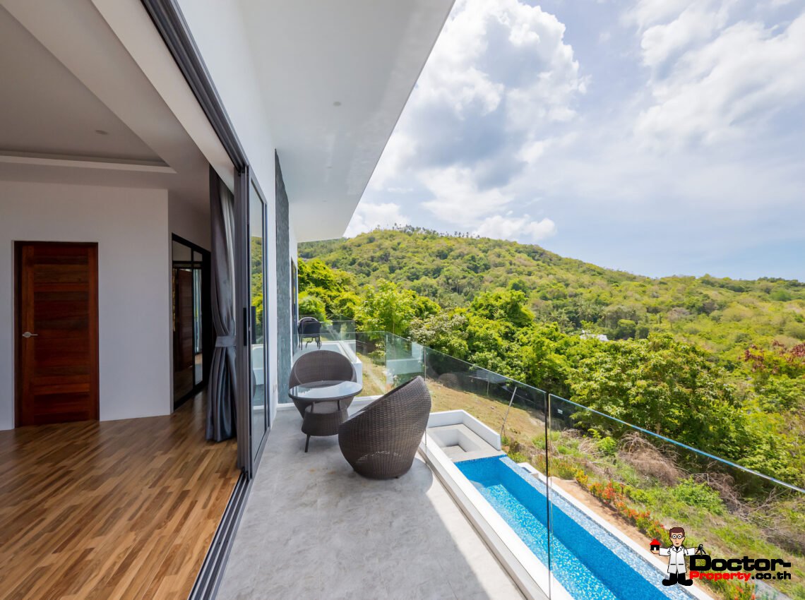 Two Pool Villa 5 Bedroom with Sea View in Hua Thanon, Koh Samui – For Sale