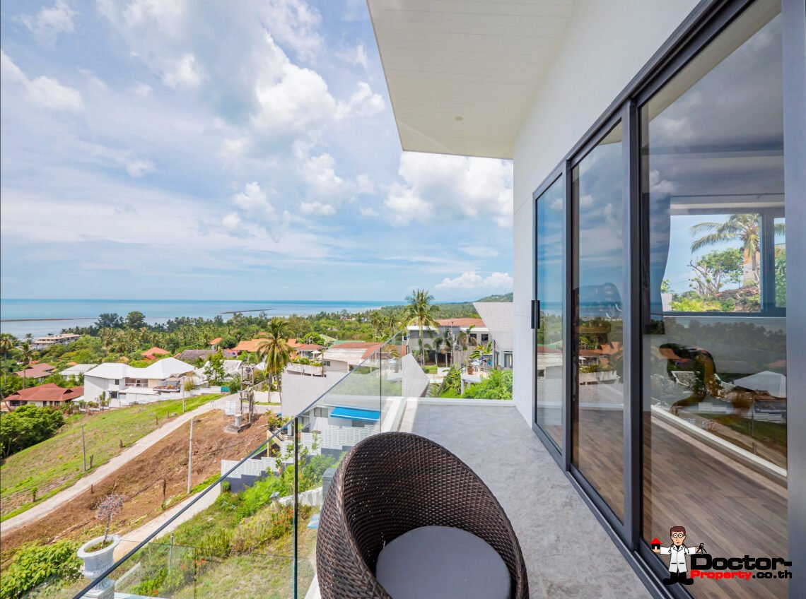 Two Pool Villa 5 Bedroom with Sea View in Hua Thanon, Koh Samui – For Sale