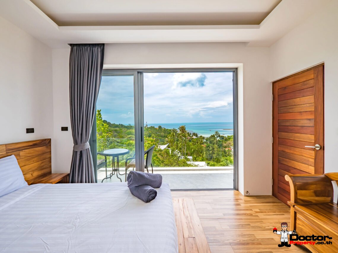 Two Pool Villa 5 Bedroom with Sea View in Hua Thanon, Koh Samui – For Sale