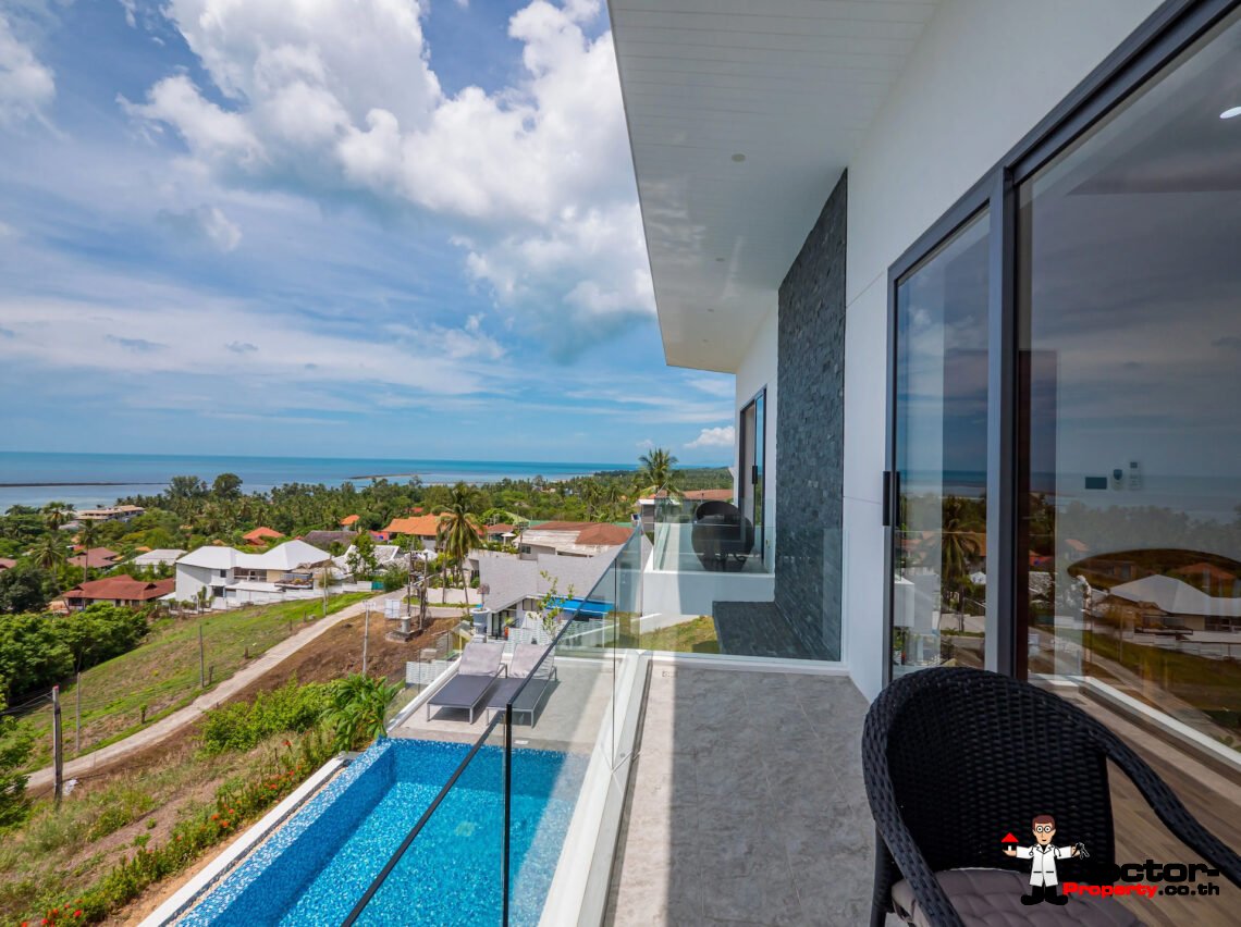 Two Pool Villa 5 Bedroom with Sea View in Hua Thanon, Koh Samui – For Sale
