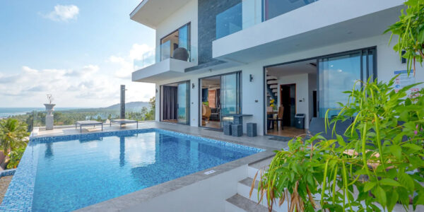 Two Pool Villa 5 Bedroom with Sea View in Hua Thanon, Koh Samui – For Sale