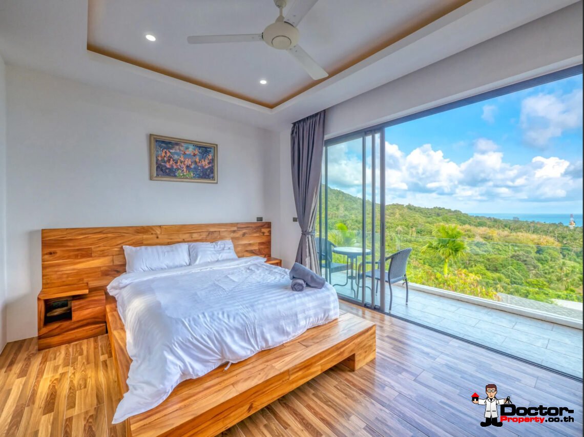Two Pool Villa 5 Bedroom with Sea View in Hua Thanon, Koh Samui – For Sale