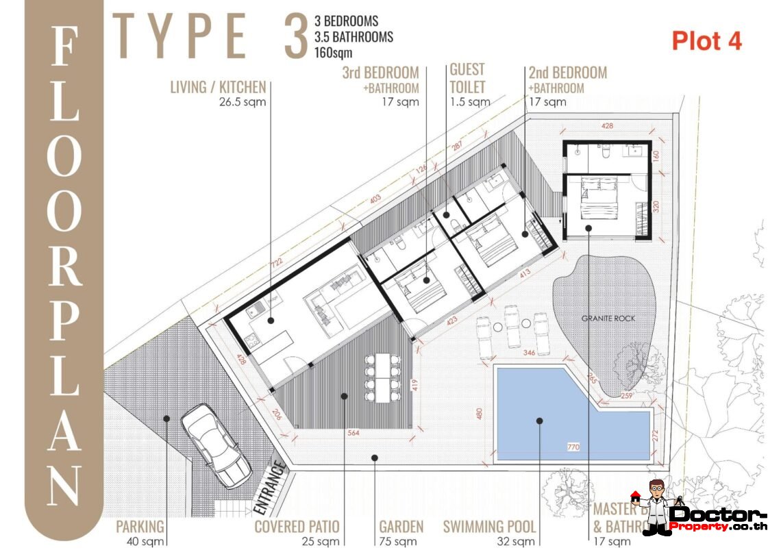Tropical 3-4 Bedroom Pool Villa with Sea View in Lamai, Koh Samui – For Sale