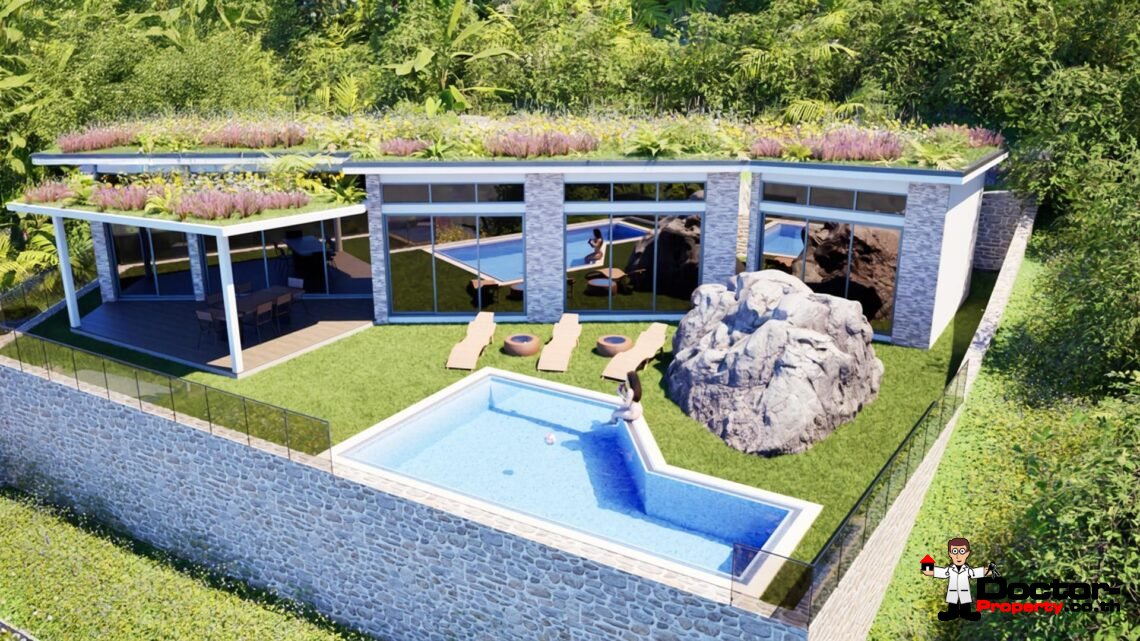 Tropical 3-4 Bedroom Pool Villa with Sea View in Lamai, Koh Samui – For Sale