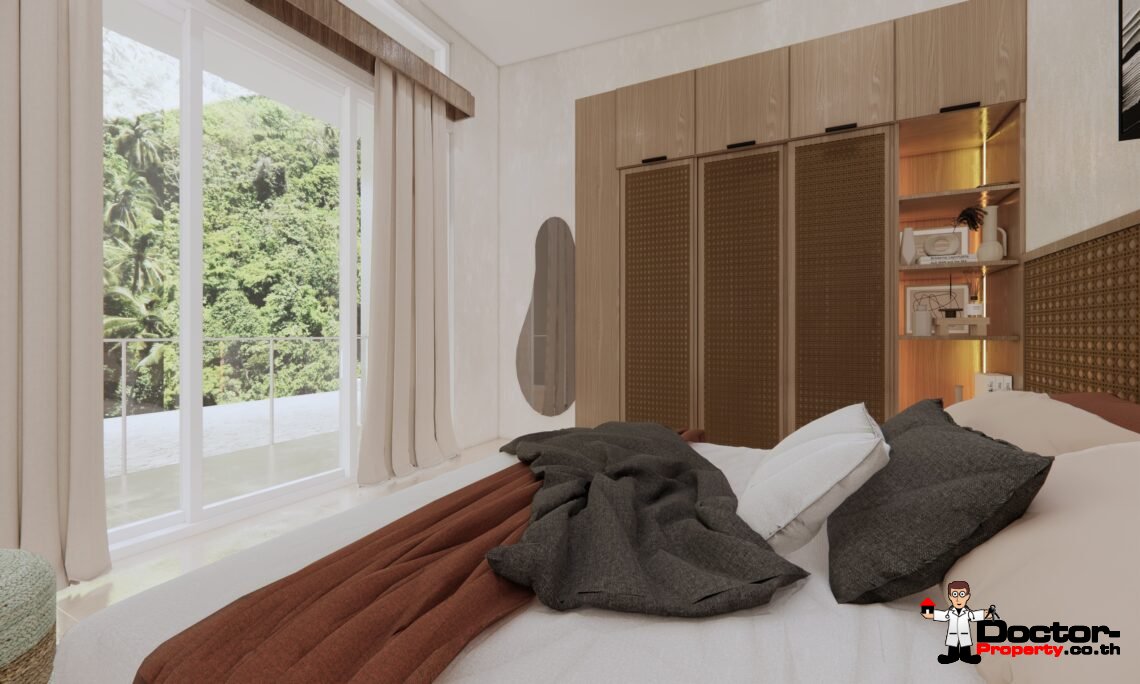 Tropical 3-4 Bedroom Pool Villa with Sea View in Lamai, Koh Samui – For Sale