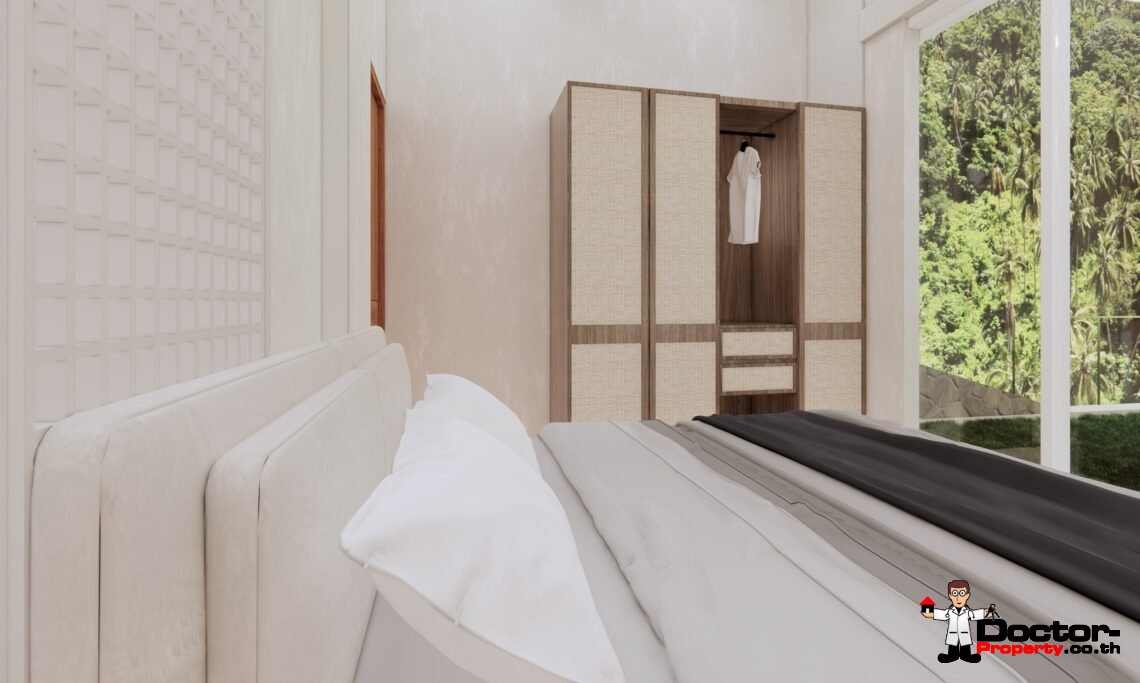 Tropical 3-4 Bedroom Pool Villa with Sea View in Lamai, Koh Samui – For Sale