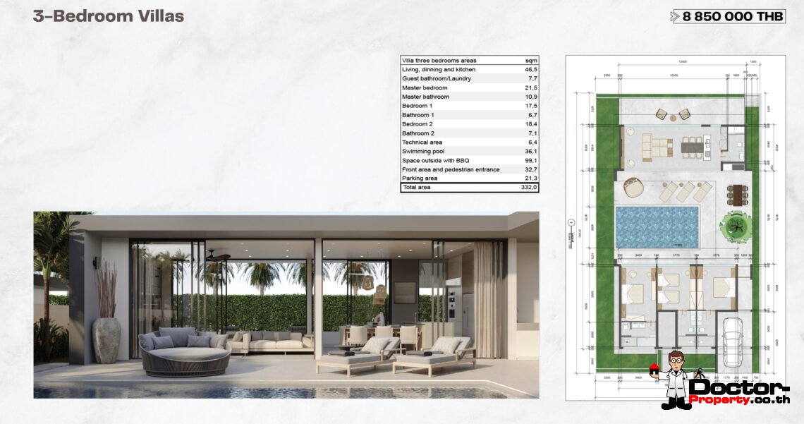 3 Bedroom Pool Villa in Plai Laem, Koh Samui – For Sale