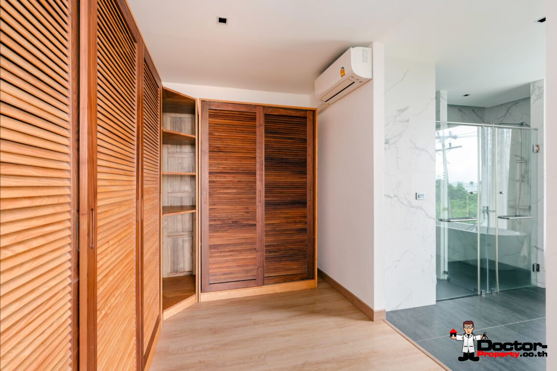 Modern 3 Bedroom Private Pool Villa with Partial Sea View in Plai Laem, Koh Samui – For Sale