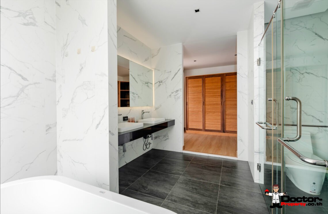 Modern 3 Bedroom Private Pool Villa with Partial Sea View in Plai Laem, Koh Samui – For Sale