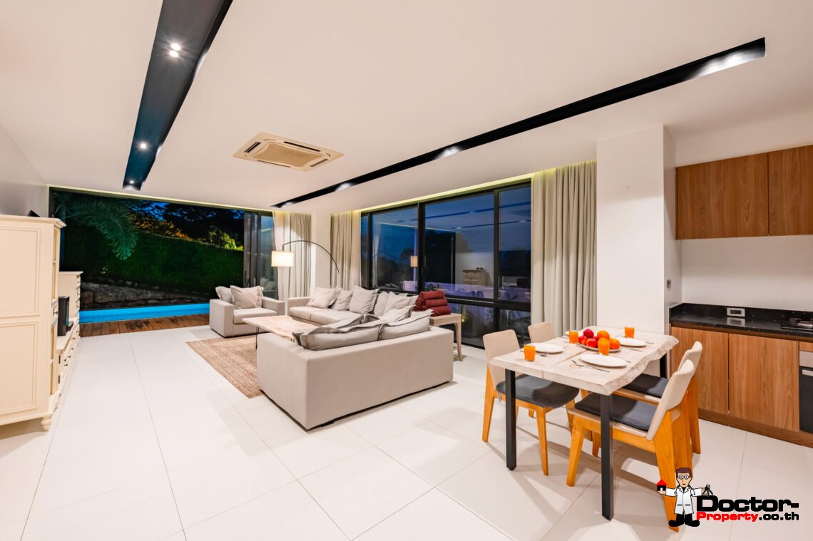 Modern 3 Bedroom Private Pool Villa with Partial Sea View in Plai Laem, Koh Samui – For Sale