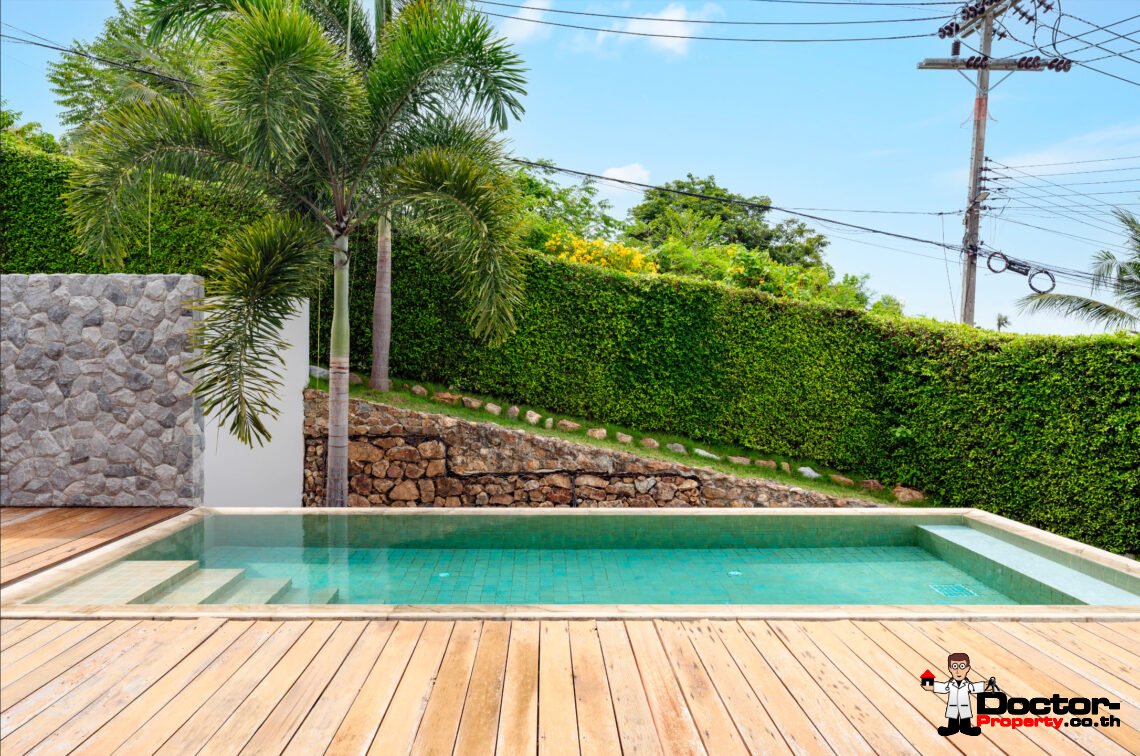 Modern 3 Bedroom Private Pool Villa with Partial Sea View in Plai Laem, Koh Samui – For Sale