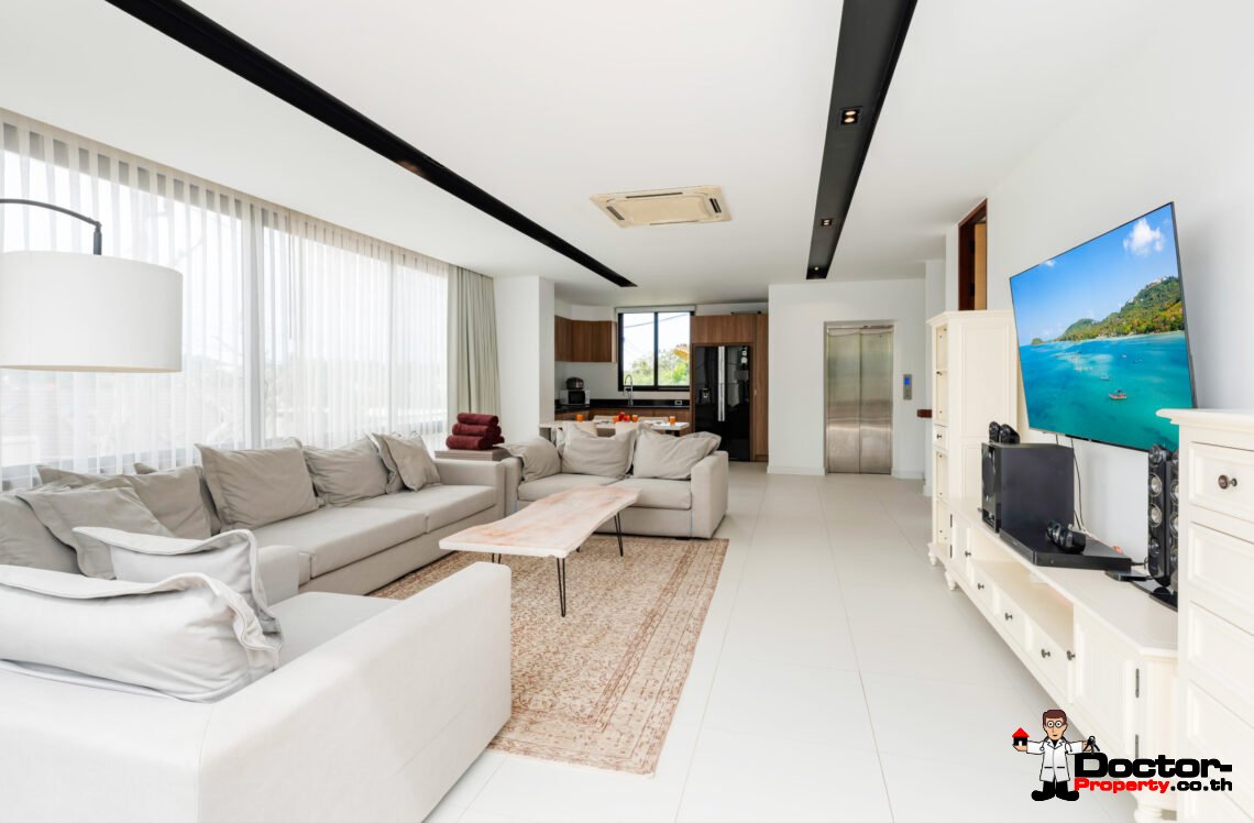 Modern 3 Bedroom Private Pool Villa with Partial Sea View in Plai Laem, Koh Samui – For Sale