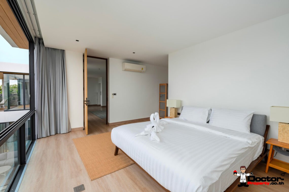 Modern 4 Bedroom Private Pool Villa with Partial Sea View in Plai Laem, Koh Samui – For Sale