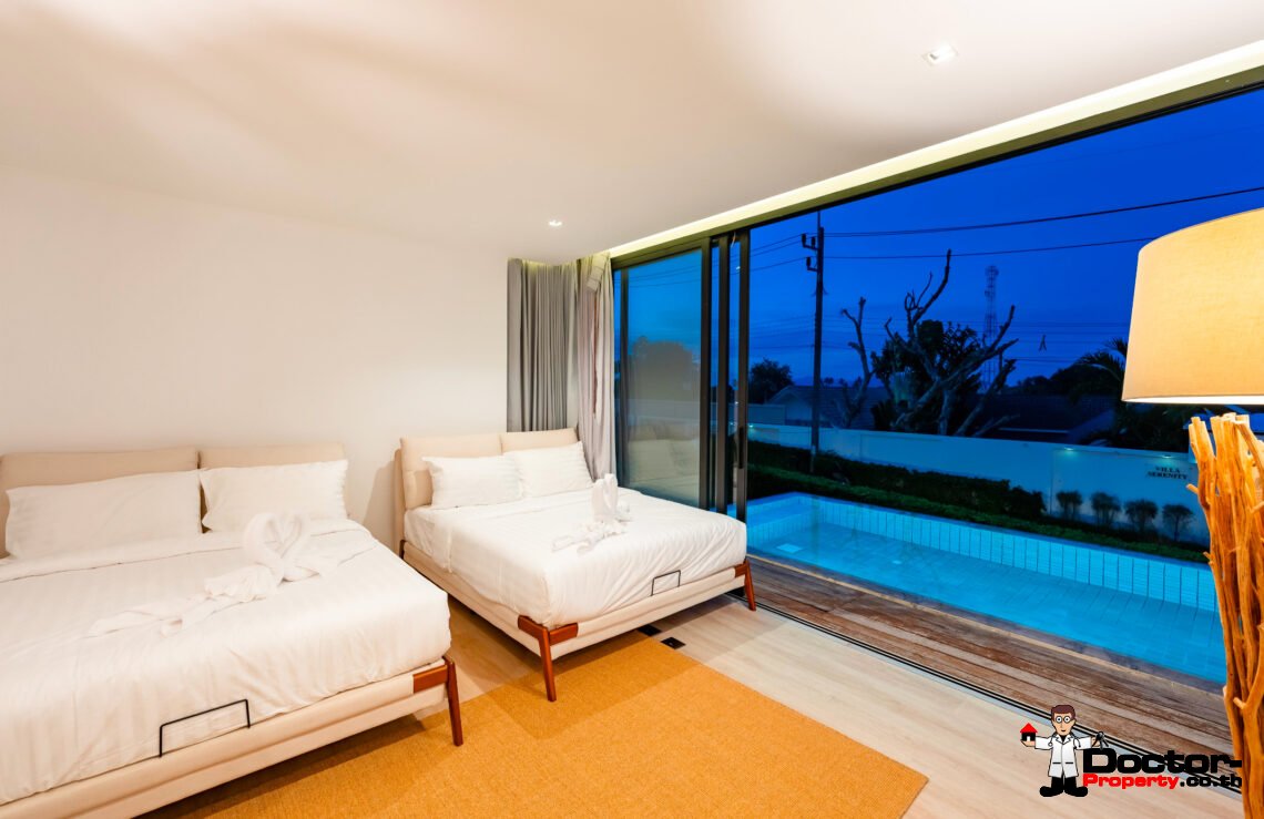 Modern 4 Bedroom Private Pool Villa with Partial Sea View in Plai Laem, Koh Samui – For Sale