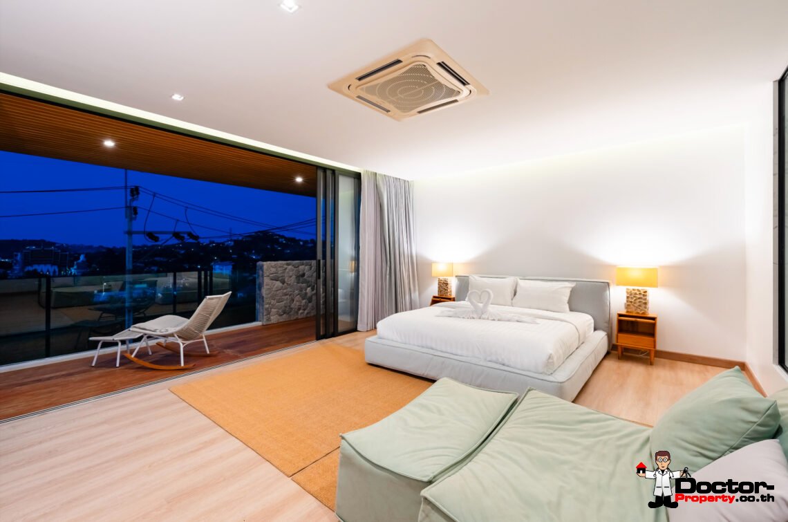 Modern 4 Bedroom Private Pool Villa with Partial Sea View in Plai Laem, Koh Samui – For Sale